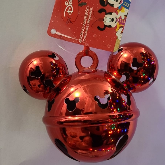 Disney Mickey Mouse Red Gingle Bell Christmas Ornament - Picture 2 of 4